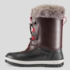 Quechua Botas De Nieve Niños Talla 30-38 Piel Impermeable SH500 Marrón -Equipo De Esquí botas de nieve nios talla 30 38 piel impermeable sh500 marron 2