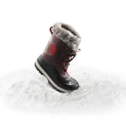 Quechua Botas De Nieve Niños Talla 30-38 Piel Impermeable SH500 Marrón -Equipo De Esquí botas de nieve nios talla 30 38 piel impermeable sh500 marron 4