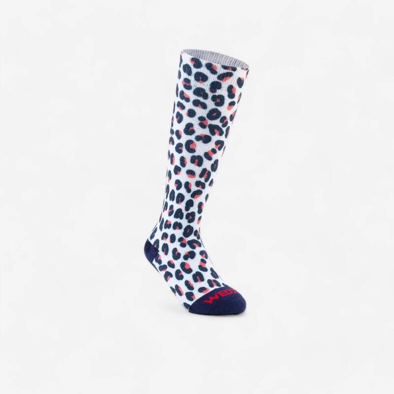 WEDZE CALCETINES DE ESQUÍ Y SNOWBOARD NIÑOS - 100 - Leopardo 3 WEDZE CALCETINES DE ESQUÍ Y SNOWBOARD NIÑOS - 100 - Leopardo