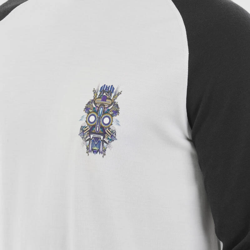 WEDZE Camiseta Térmica De Esquí Hombre - BL 590 Brokovich Lana Merina - Negro Blanco 7 WEDZE Camiseta Térmica De Esquí Hombre - BL 590 Brokovich Lana Merina - Negro Blanco - Imagen 5