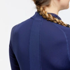 Camiseta Térmica Interior De Esquí Y Nieve 1/2 Cremallera Mujer Wedze 500 Azul -Equipo De Esquí camiseta termica interior de esqui y nieve 12 cremallera mujer wedze 500 azul 4