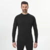 Camiseta Térmica Interior De Esquí Y Nieve Hombre Wedze Ski BL100 Negro