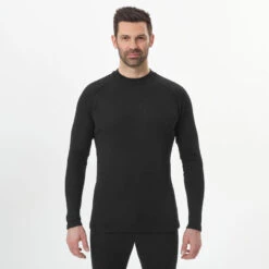 Camiseta Térmica Interior De Esquí Y Nieve Hombre Wedze Ski BL100 Negro