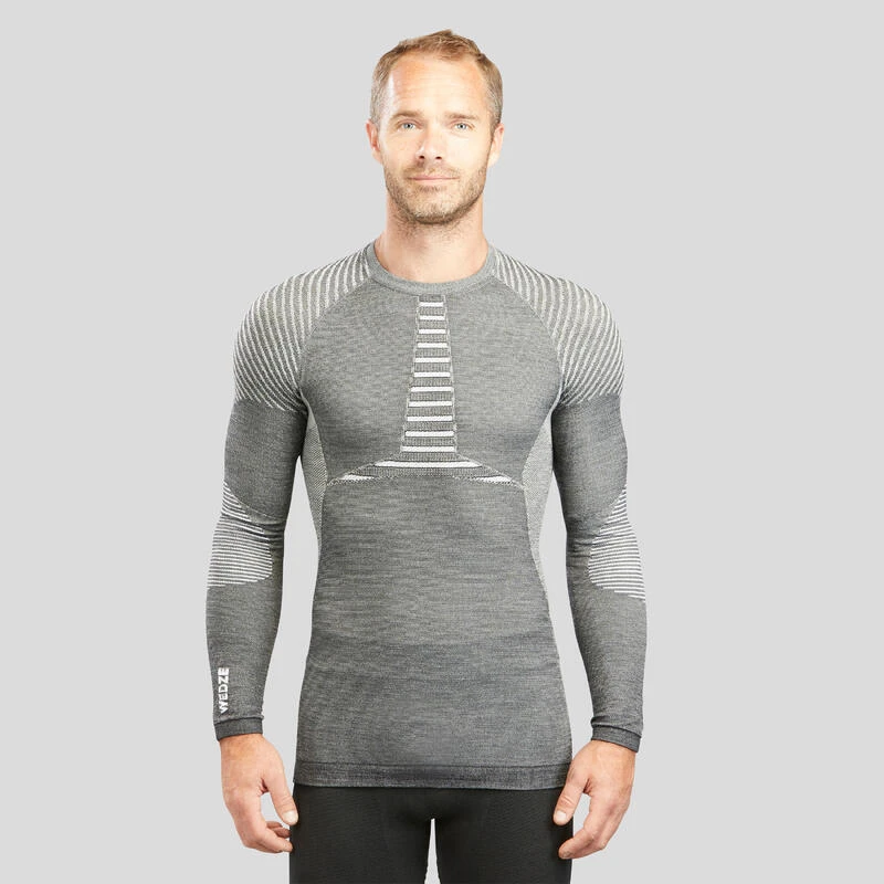 Camiseta Térmica Interior De Esquí Y Nieve Lana Merina Hombre Wedze Ski 900 Gris 3 Camiseta Térmica Interior De Esquí Y Nieve Lana Merina Hombre Wedze Ski 900 Gris