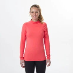 Camiseta Térmica Interior De Esquí Y Nieve Mujer Wedze Ski 500 Blanco -Equipo De Esquí camiseta termica interior de esqui y nieve mujer wedze ski 500 coral
