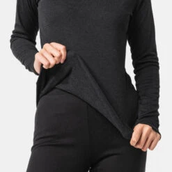 Camiseta Térmica Interior De Esquí Y Nieve Mujer Wedze Ski BL100 Negro 12 Camiseta Térmica Interior De Esquí Y Nieve Mujer Wedze Ski BL100 Negro -Equipo De Esquí camiseta termica interior de esqui y nieve mujer wedze ski bl100 negro 4