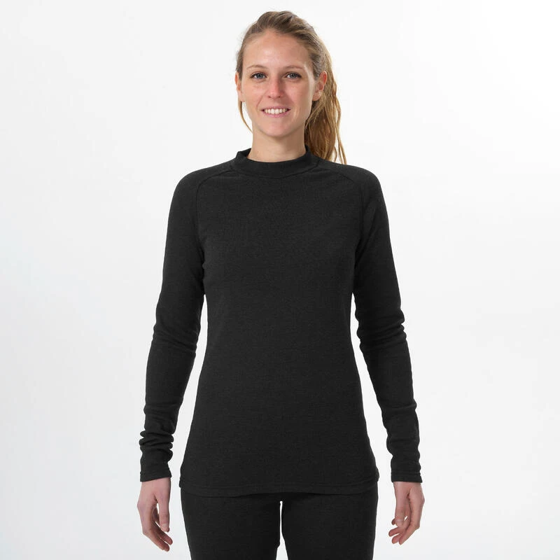 Camiseta Térmica Interior De Esquí Y Nieve Mujer Wedze Ski BL100 Negro 3 Camiseta Térmica Interior De Esquí Y Nieve Mujer Wedze Ski BL100 Negro