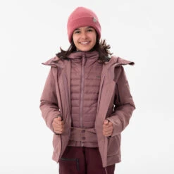 Chaqueta De Esquí Y Nieve 3 En 1 Niña Wedze Free900 Rosa -Equipo De Esquí chaqueta de esqui y nieve 3 en 1 nia wedze free900 rosa 3