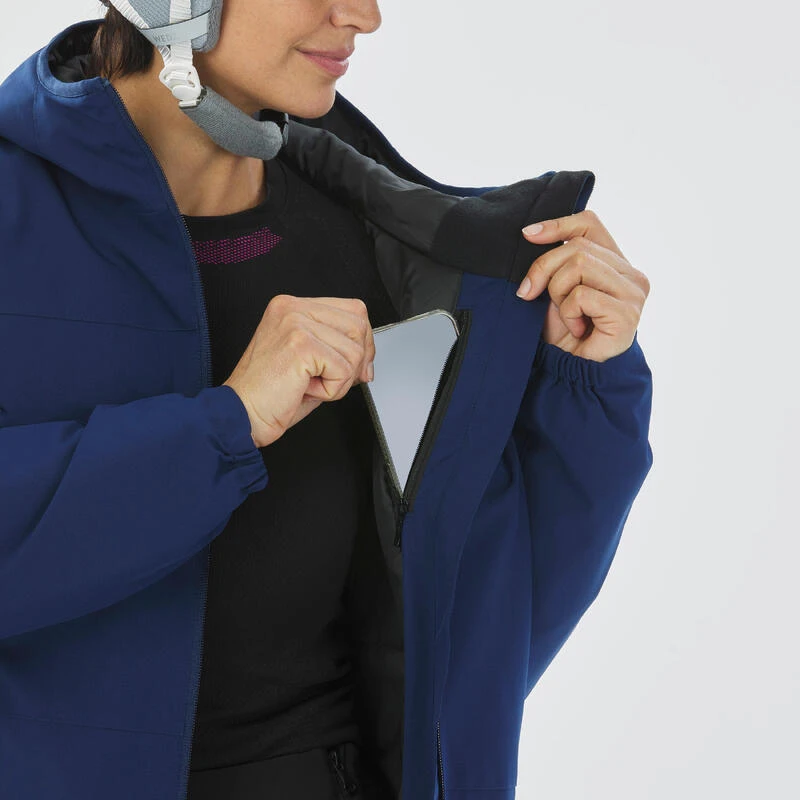 Chaqueta De Esquí Y Nieve Impermeable Mujer Wedze Ski-P JKT100 Azul 6 Chaqueta De Esquí Y Nieve Impermeable Mujer Wedze Ski-P JKT100 Azul - Imagen 4
