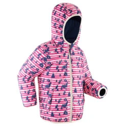 Chaqueta De Esquí Y Nieve Niños Wedze Ski-P 100 Warm Reversible Azul Rosa -Equipo De Esquí chaqueta de esqui y nieve nios wedze ski p 100 warm reversible azul rosa 1