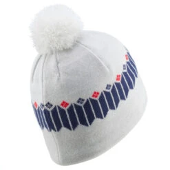 GORRO DE INVIERNO ADULTO WEDZE JACQUARD BLANCO AZUL -Equipo De Esquí gorro de invierno adulto wedze jacquard blanco azul 4