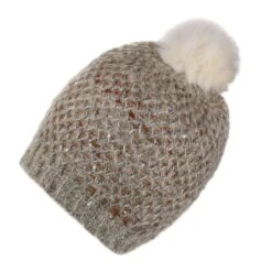 Regatta Gorro De Invierno Lorelai IV Borla Para Mujer Vainilla Claro