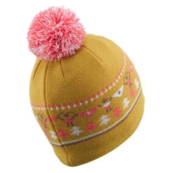 WEDZE Gorro De Invierno Niños Jacquard Ocre -Equipo De Esquí gorro de invierno nios jacquard ocre 4