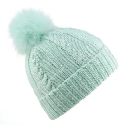 WEDZE Gorro De Invierno Niños Trenzas De Lana Verde -Equipo De Esquí gorro de invierno nios trenzas de lana verde 1