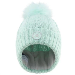 WEDZE Gorro De Invierno Niños Trenzas De Lana Verde -Equipo De Esquí gorro de invierno nios trenzas de lana verde 3