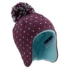 WEDZE Gorro De Invierno Peruano Bebé Violeta Y Azul Turquesa -Equipo De Esquí gorro de invierno peruano bebe violeta y azul turquesa