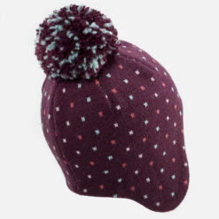 WEDZE Gorro De Invierno Peruano Bebé Violeta Y Azul Turquesa -Equipo De Esquí gorro de invierno peruano bebe violeta y azul turquesa 4