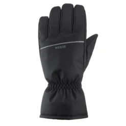 Guantes Térmicos De Esquí Y Nieve Impermeables Adulto Wedze Ski-P GL 100 Negro