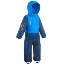 WEDZE Mono De Esquí Bebé Cálido E Impermeable - XWARM PULL'N FIT Rosa Y Azul -Equipo De Esquí mono de esqui bebe calido e impermeable xwarm pulln fit azul