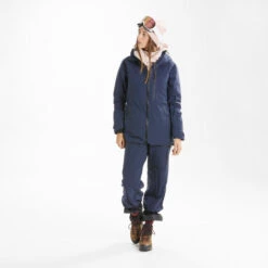 WEDZE Pantalón De Esquí Mujer - FR500 - Azul Marino -Equipo De Esquí pantalon de esqui mujer fr500 azul marino 2