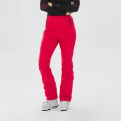 WEDZE Pantalón De Esquí Y Nieve Slim Mujer SKI-P 500 Negro -Equipo De Esquí pantalon de esqui slim mujer 500 rojo