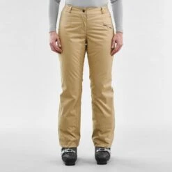 Pantalón De Esquí Y Nieve Mujer Wedze Ski-P 100 Beige