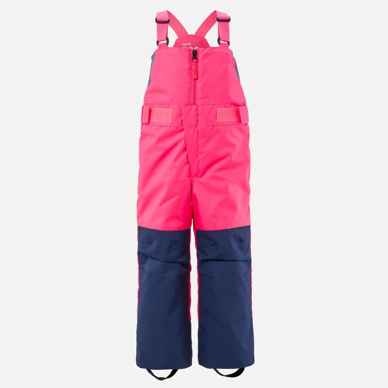 WEDZE PETO DE ESQUÍ NIÑOS CÁLIDO E IMPERMEABLE - 500 PNF ROSA FLUO Y AZUL MARINO 4 WEDZE PETO DE ESQUÍ NIÑOS CÁLIDO E IMPERMEABLE - 500 PNF ROSA FLUO Y AZUL MARINO - Imagen 2