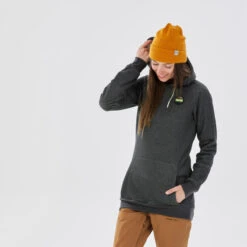 Sudadera Con Capucha Mujer Snowboard - SNB HDY Verde 13 Sudadera Con Capucha Mujer Snowboard - SNB HDY Verde -Equipo De Esquí sudadera capucha mujer snowboard snb hdy gris