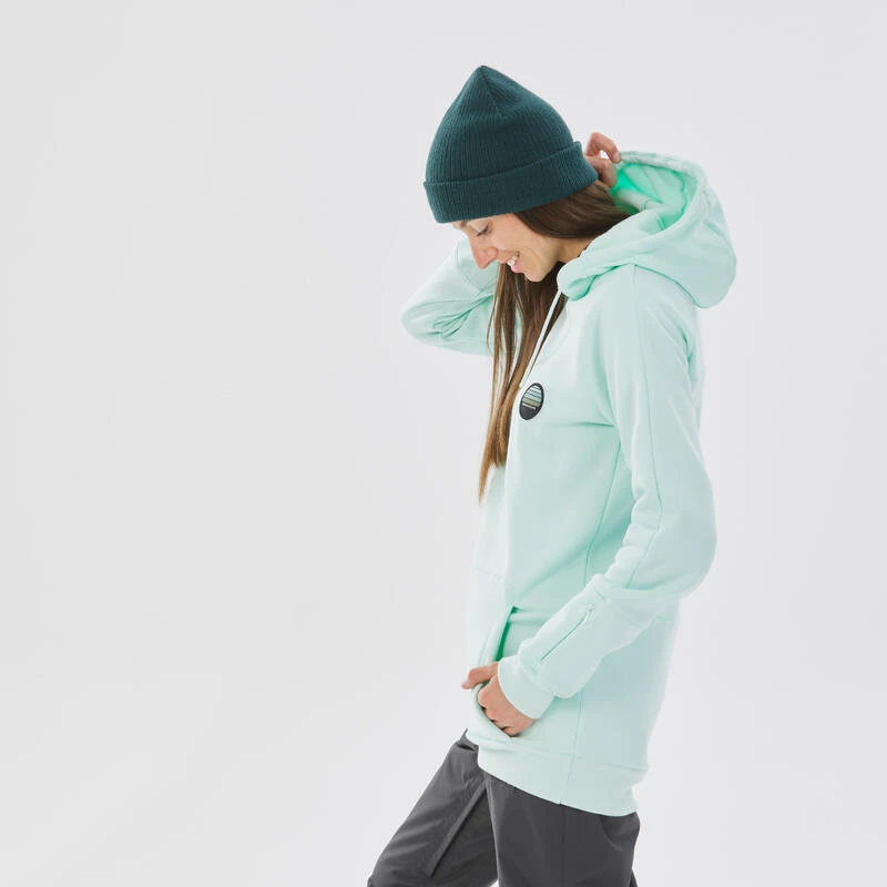Sudadera Con Capucha Mujer Snowboard - SNB HDY Verde 5 Sudadera Con Capucha Mujer Snowboard - SNB HDY Verde - Imagen 3